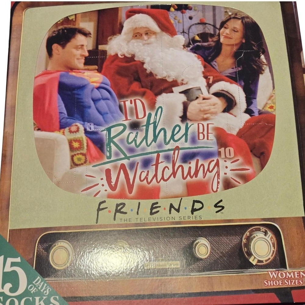 Friends TV‎ Show 15 Days of Socks Advent Calendar Women Shoe Sizes